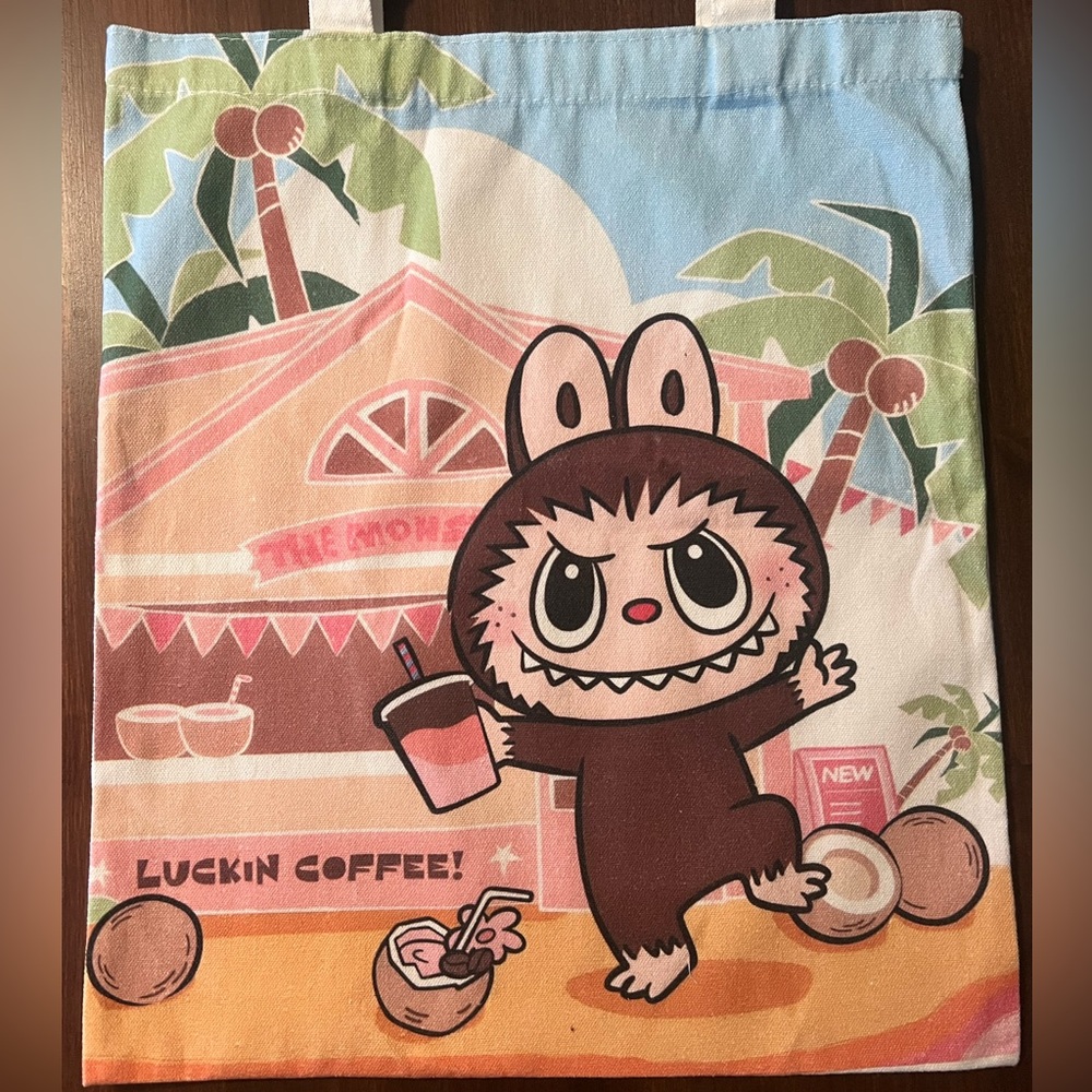 LABUBU Luckin Coffee Tote Bag